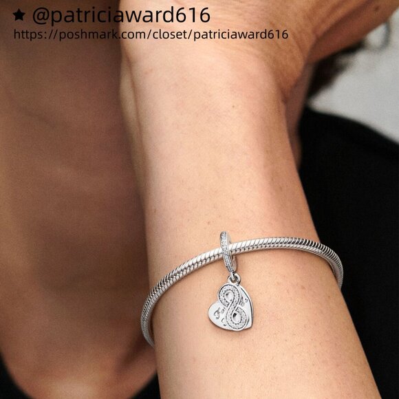 Pandora Forever Friends Heart Dangle Charm - Picture 4 of 4